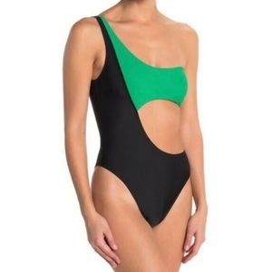 Kendall and Kylie one shoulder one piece bandeau swimsuit